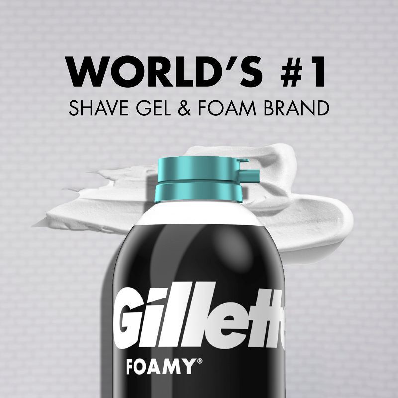 slide 8 of 10, Gillette Foamy Men's Sensitive Shave Foam - 11oz, 11 oz