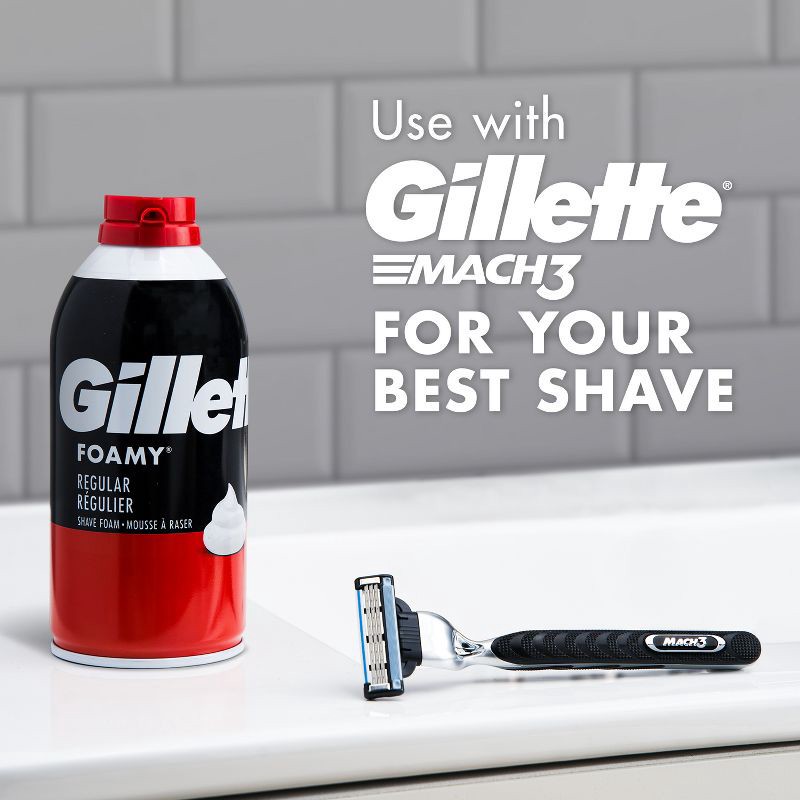 slide 3 of 10, Gillette Foamy Men's Regular Shave Foam - 11oz, 11 oz