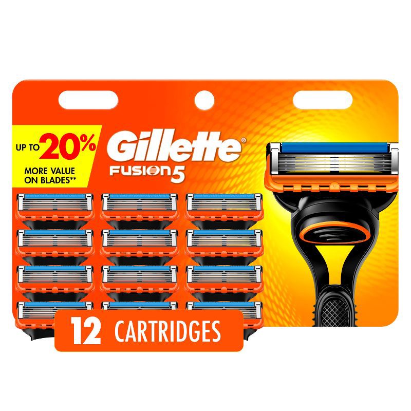 slide 1 of 12, Gillette Fusion5 Men's Razor Blade Refills - 12ct, 12 ct