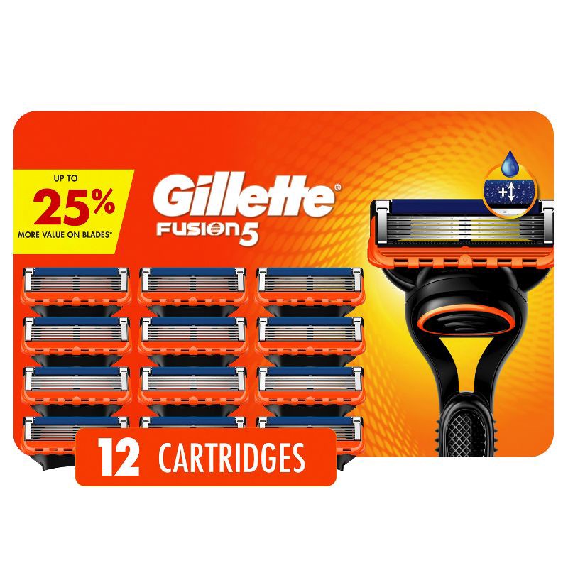 slide 1 of 12, Gillette Fusion5 Men's Razor Blade Refills - 12ct, 12 ct