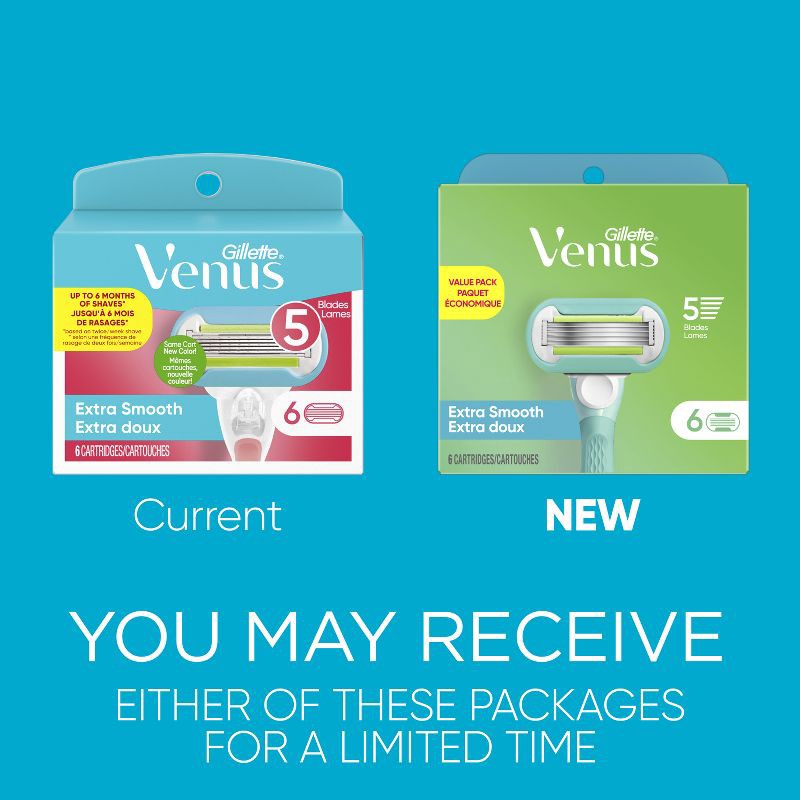 slide 2 of 10, Venus Extra Smooth Women's Razor Blade Refills - 6ct, 6 ct