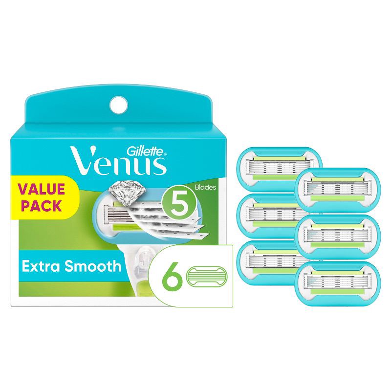 slide 1 of 10, Venus Extra Smooth Women's Razor Blade Refills - 6ct, 6 ct