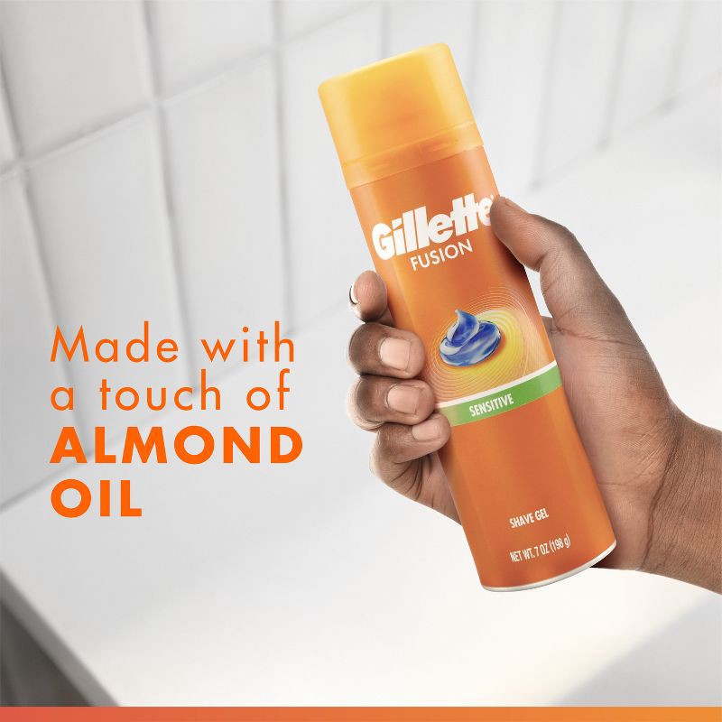 slide 3 of 9, Gillette Fusion Ultra Sensitive Hydra Gel Men's Shave Gel - 7oz, 7 oz
