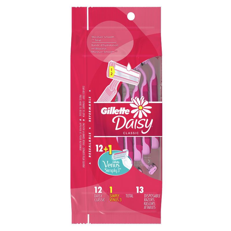 slide 2 of 7, Gillette Daisy Women's Disposable Razors - 12ct, 12 ct