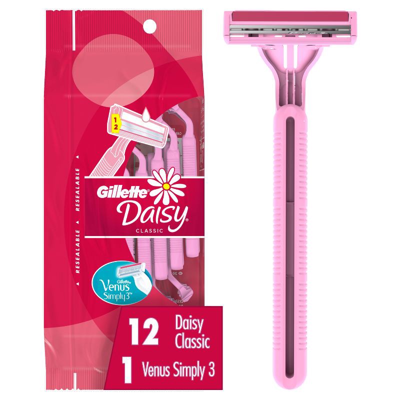 slide 1 of 7, Gillette Daisy Women's Disposable Razors - 12ct, 12 ct