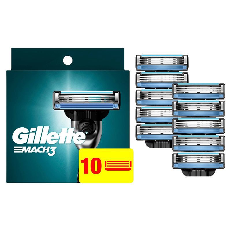 slide 1 of 6, Gillette Mach3 Men's Razor Blade Refills - 10ct, 10 ct