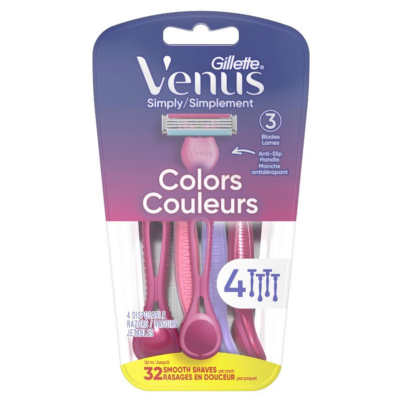 slide 6 of 7, Venus Simply3 Women's Disposable Razors - 4ct, 4 ct