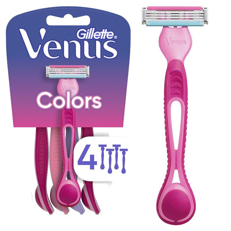 slide 1 of 7, Venus Simply3 Women's Disposable Razors - 4ct, 4 ct