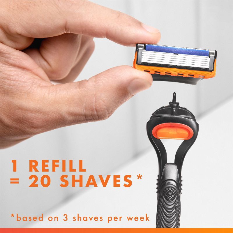 slide 7 of 9, Gillette Fusion5 Men's Razor + 2 Razor Blade Refills, 1 ct