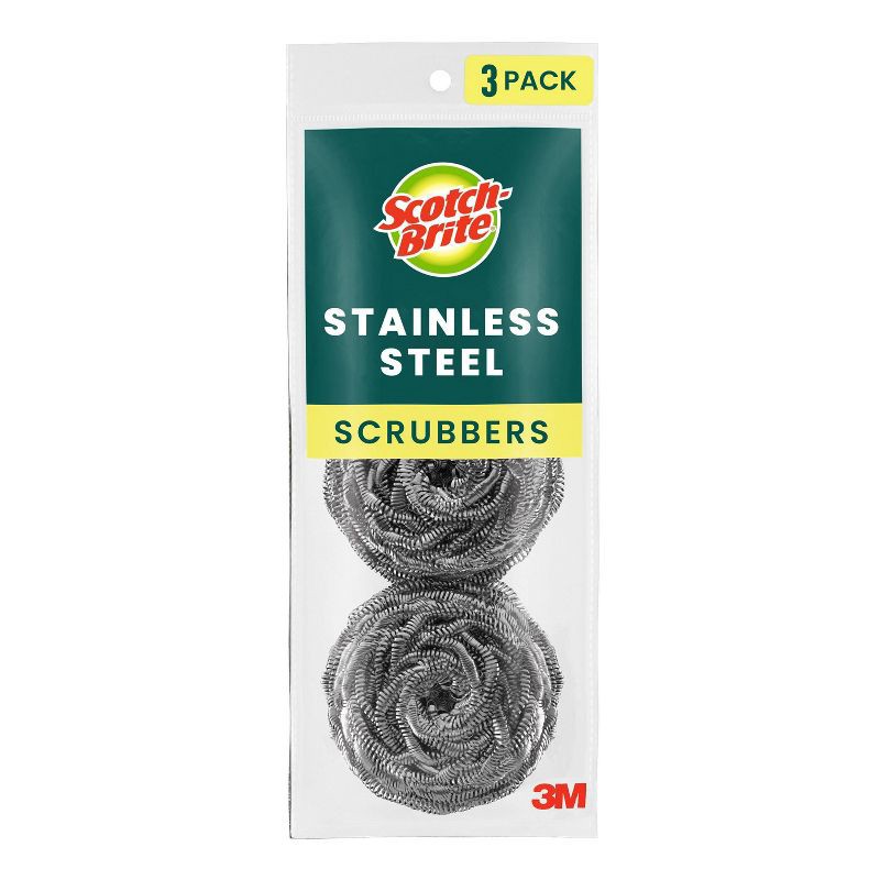 slide 2 of 10, Scotch-Brite Stainless Steel Scrubbing Pads - 3ct, 3 ct