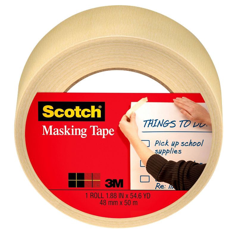 slide 1 of 9, Scotch Masking Tape 1.88" x 50m, 1 ct