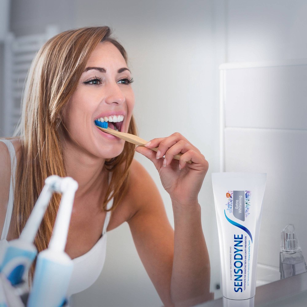 slide 8 of 9, Sensodyne Extra Whitening Sensitive Teeth Whitening Toothpaste - 4 Ounces x 2, 2 ct; 4 oz