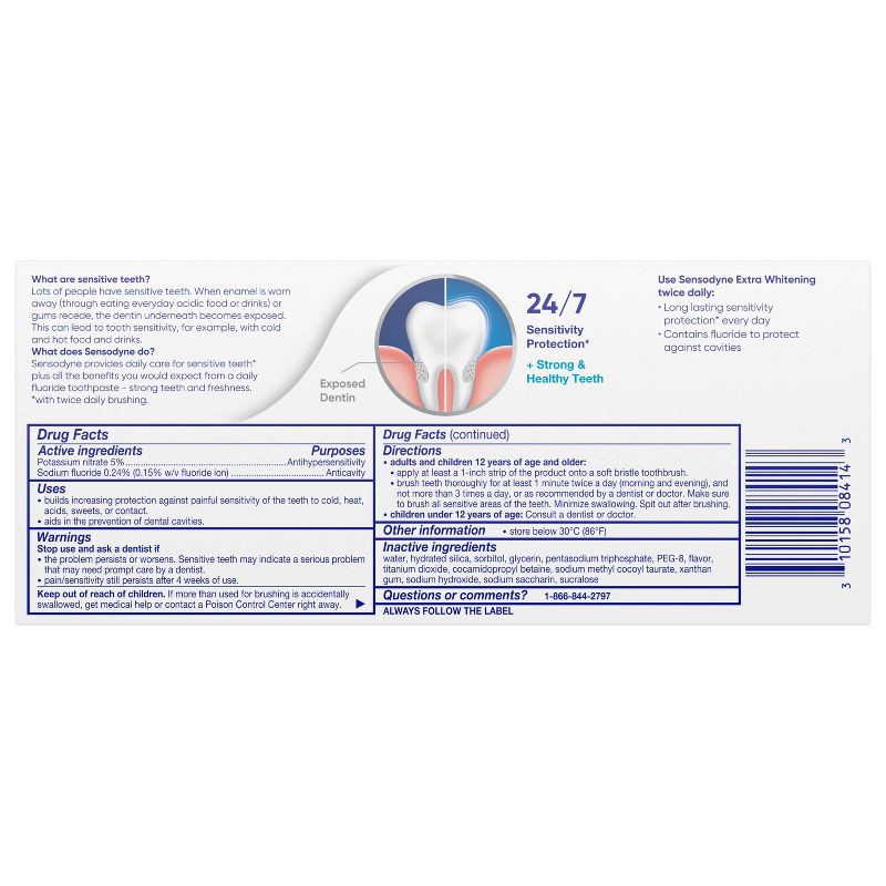 slide 13 of 13, Sensodyne Extra Whitening Toothpaste - 2pk, 2 ct