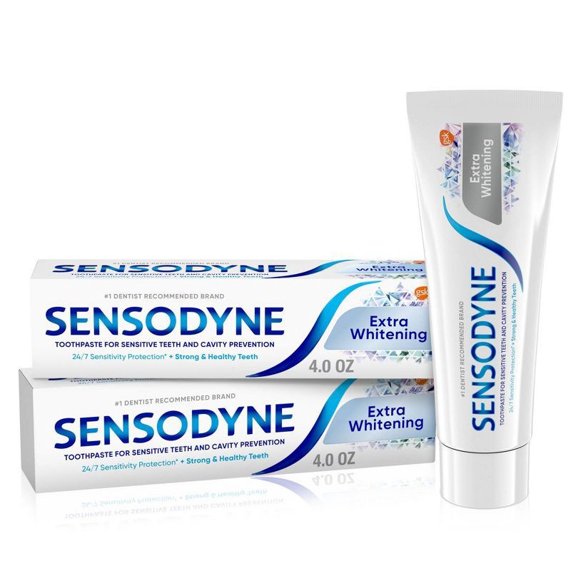 slide 1 of 9, Sensodyne Extra Whitening Toothpaste - 2pk, 2 ct