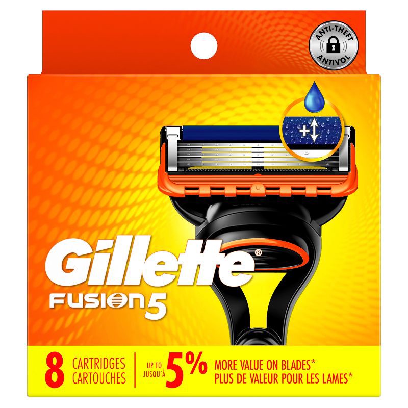 slide 8 of 9, Gillette Fusion 5 Men's Razor Blade Refills - 8ct, 8 ct