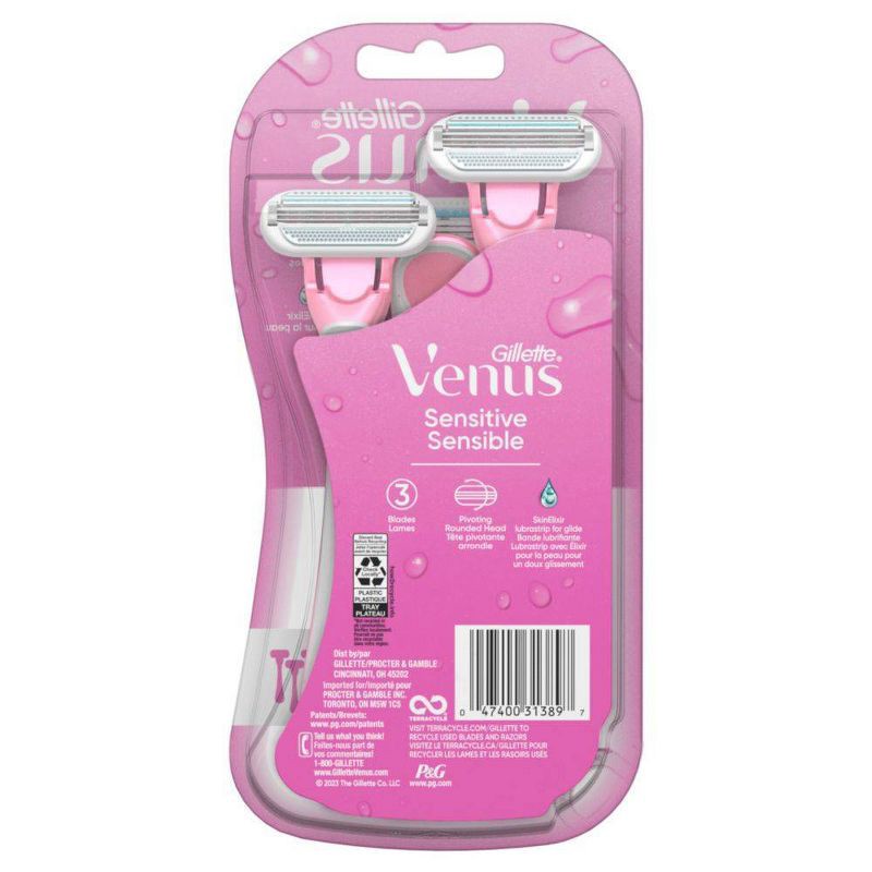 slide 10 of 10, Venus Sensitive Women's Disposable Razors - 3ct, 3 ct