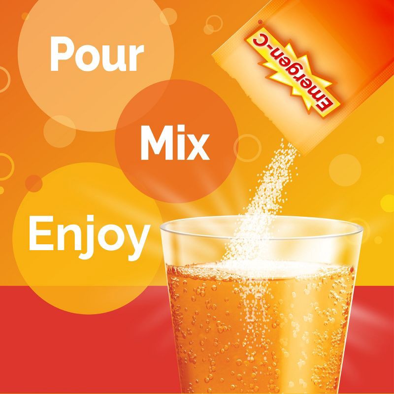 slide 5 of 9, Emergen-C Vitamin C Drink Mix Powder Packets - Super Orange - 30ct, 30 ct
