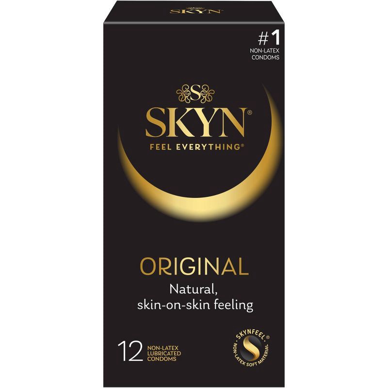 slide 1 of 6, SKYN Original Non-Latex Lubricated Condoms - 12ct, 12 ct