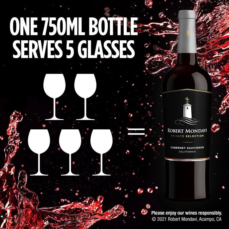 slide 10 of 13, Robert Mondavi Private Selection Cabernet Sauvignon Red Wine - 750ml Bottle, 750 ml