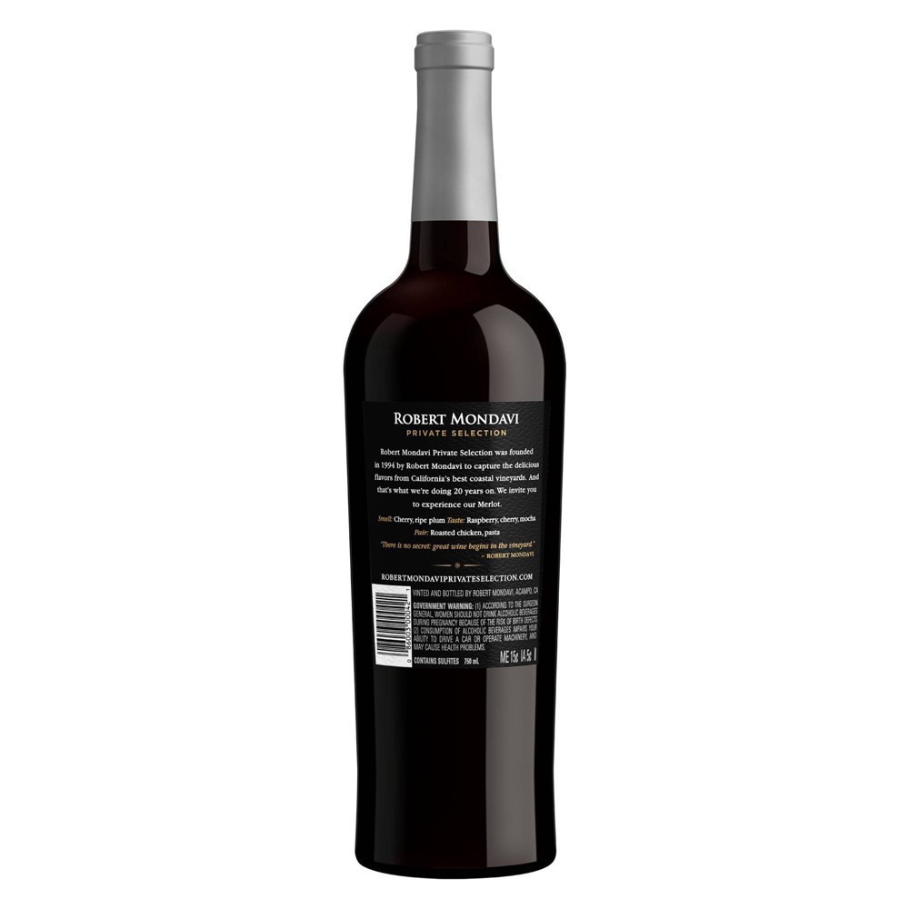 slide 2 of 3, Robert Mondavi Private Selection Merlot Red Wine, 750 ml
