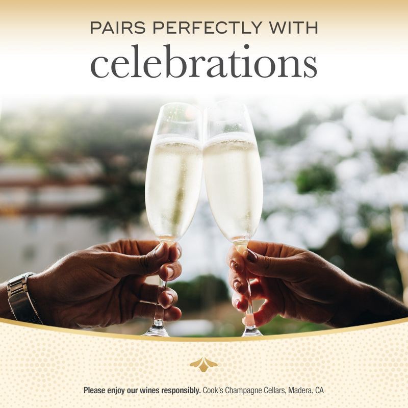 slide 3 of 8, Cook's California Champagne Brut White Sparkling Wine - 750ml Bottle, 750 ml