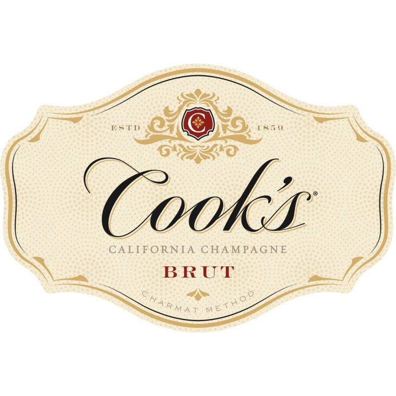 slide 6 of 8, Cook's California Champagne Brut White Sparkling Wine - 750ml Bottle, 750 ml