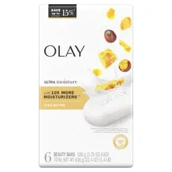 Olay Moisture Outlast Ultra Moisture Shea Butter Beauty Bar Soap with Vitamin B3 Complex - 3.75oz/6ct