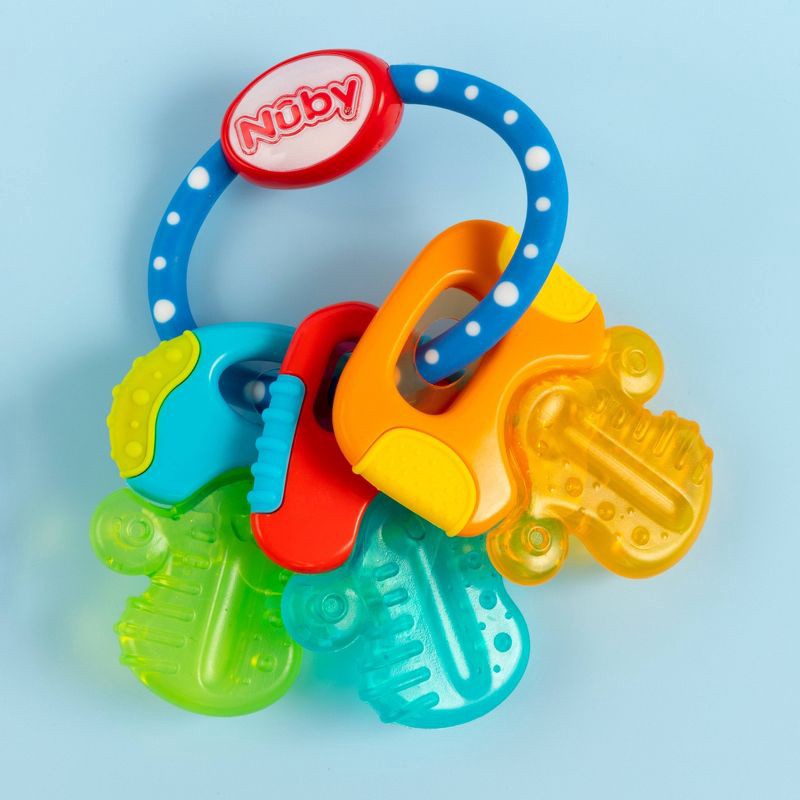 slide 6 of 8, Nuby Ice Gel Baby Teether Keys, 1 ct