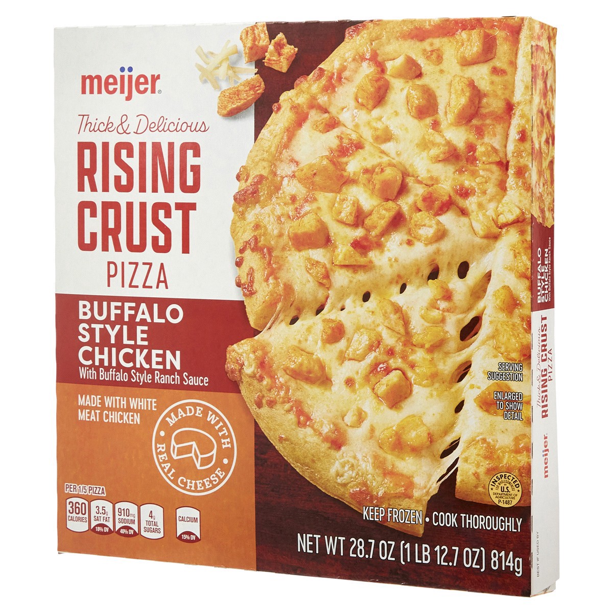 slide 13 of 29, Rising Crust Buffalo Chicken Pizza, 28.7 oz