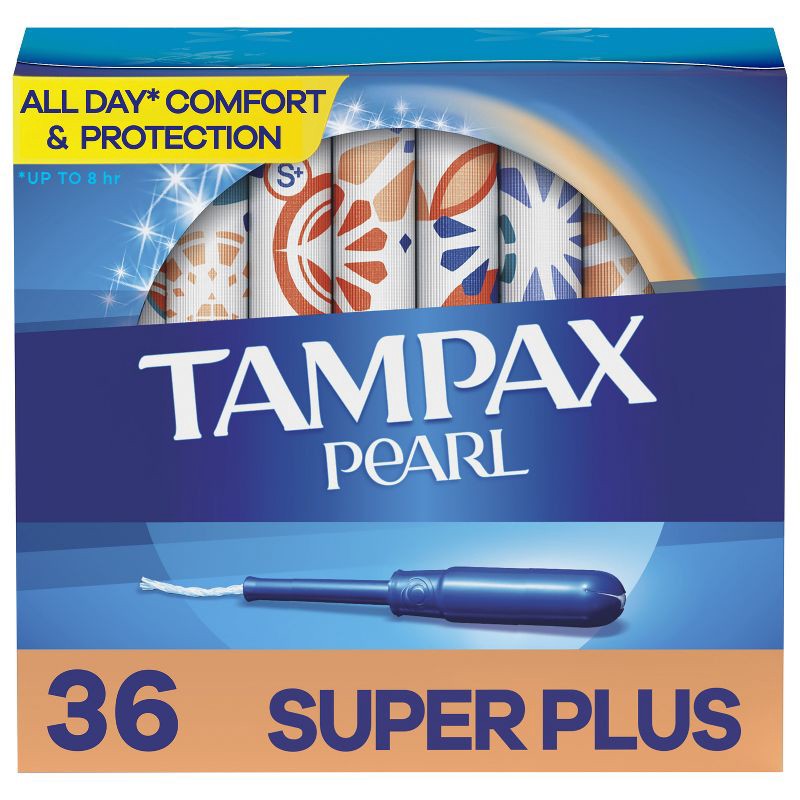 slide 1 of 9, Tampax Pearl Super Plus Absorbency Tampons - Unscented - 36ct, 36 ct