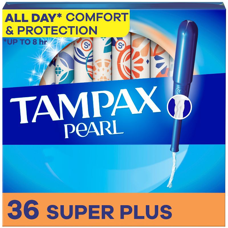 slide 1 of 14, Tampax Pearl Super Plus Absorbency Tampons - Unscented - 36ct, 36 ct