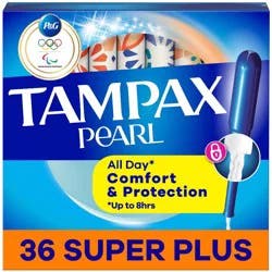 Tampax Pearl Super Plus Absorbency Tampons - Unscented - 36ct