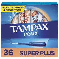 Tampax Pearl Super Plus Absorbency Tampons - Unscented - 36ct