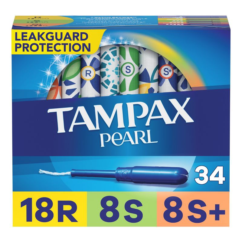 slide 1 of 10, Tampax Pearl Triple Pack Tampons - Regular/Super/Super Plus- Unscented - 34ct, 34 ct