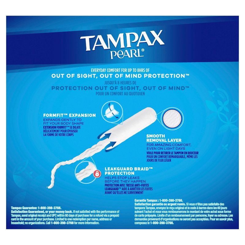 slide 10 of 10, Tampax Pearl Triple Pack Tampons - Regular/Super/Super Plus- Unscented - 34ct, 34 ct