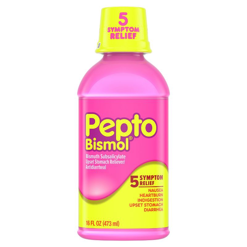 slide 2 of 9, Pepto-Bismol - 5 Symptom Stomach Relief Original Liquid - 16 fl oz, 16 fl oz