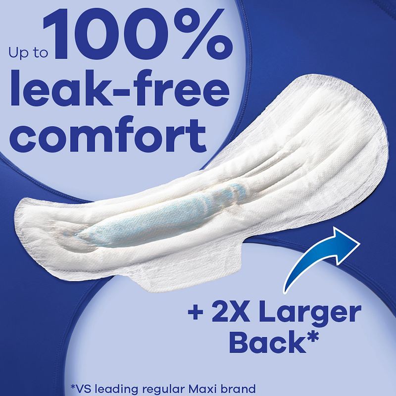 slide 3 of 9, Always Maxi Extra Heavy Overnight Pads with Wings - Size 5 - 20ct, 20 ct