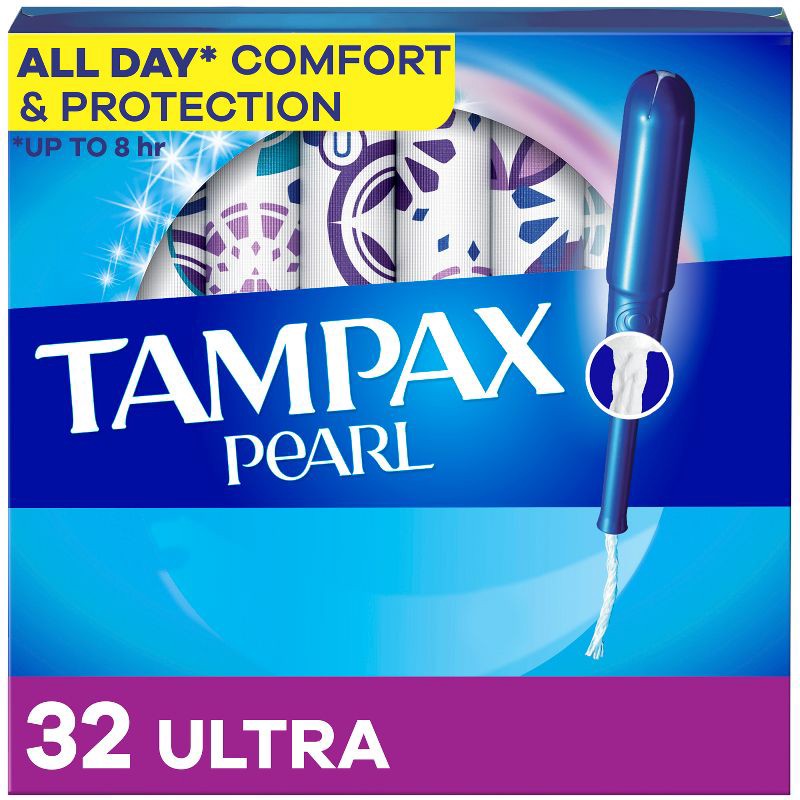 slide 1 of 14, Tampax Pearl Ultra Absorbency with LeakGuard Braid Tampons - Unscented - 32ct, 32 ct
