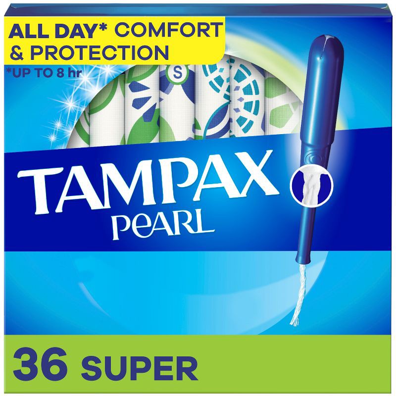 slide 1 of 14, Tampax Pearl Tampons Super Absorbency with LeakGuard Braid - Unscented - 36ct, 36 ct