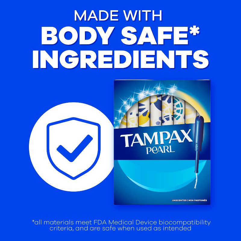 slide 5 of 14, Tampax Pearl Tampons Regular Absorbency with LeakGuard Braid - Unscented - 36ct, 36 ct