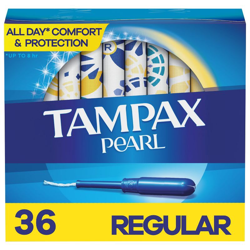 slide 9 of 9, Tampax Pearl Tampons Regular Absorbency with LeakGuard Braid - Unscented - 36ct, 36 ct