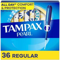 Tampax Pearl Tampons Regular Absorbency with LeakGuard Braid - Unscented - 36ct