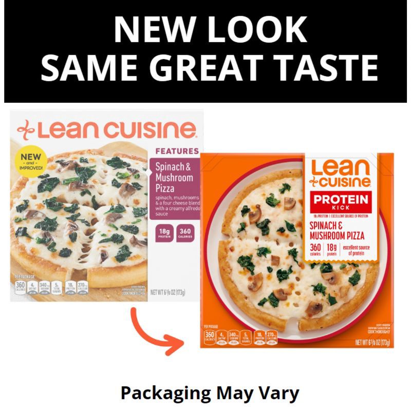 slide 3 of 10, Lean Cuisine Protein Kick Spinach & Mushroom Frozen Pizza - 6.1oz, 6.1 oz