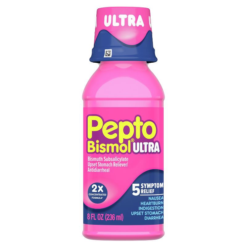 slide 2 of 10, Pepto-Bismol Ultra 5 Symptom Stomach Relief Original Liquid - 8 fl oz, 8 fl oz