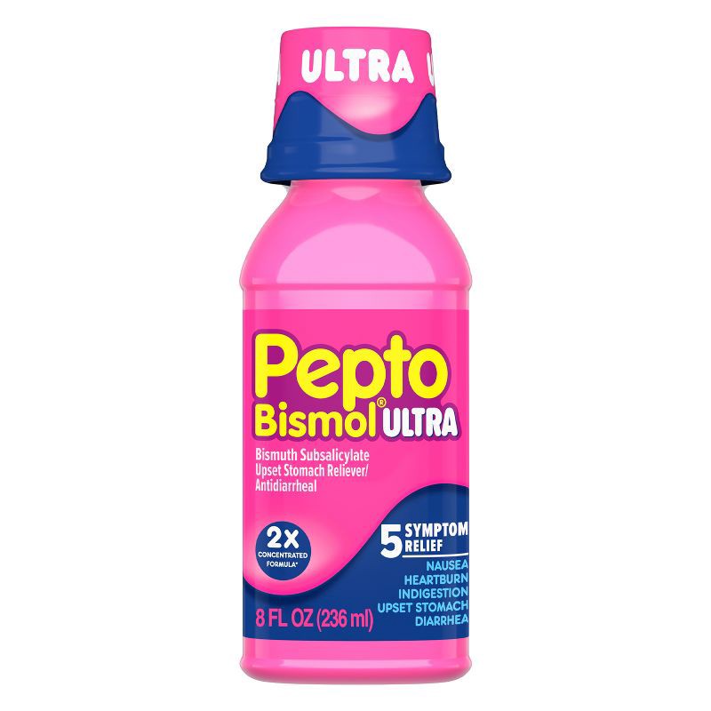 slide 1 of 10, Pepto-Bismol Ultra 5 Symptom Stomach Relief Original Liquid - 8 fl oz, 8 fl oz