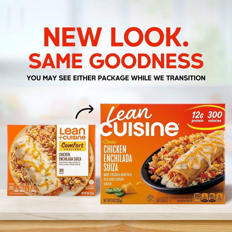slide 3 of 8, Lean Cuisine Frozen Comfort Cravings Chicken Enchilada Suiza - 9oz, 9 oz