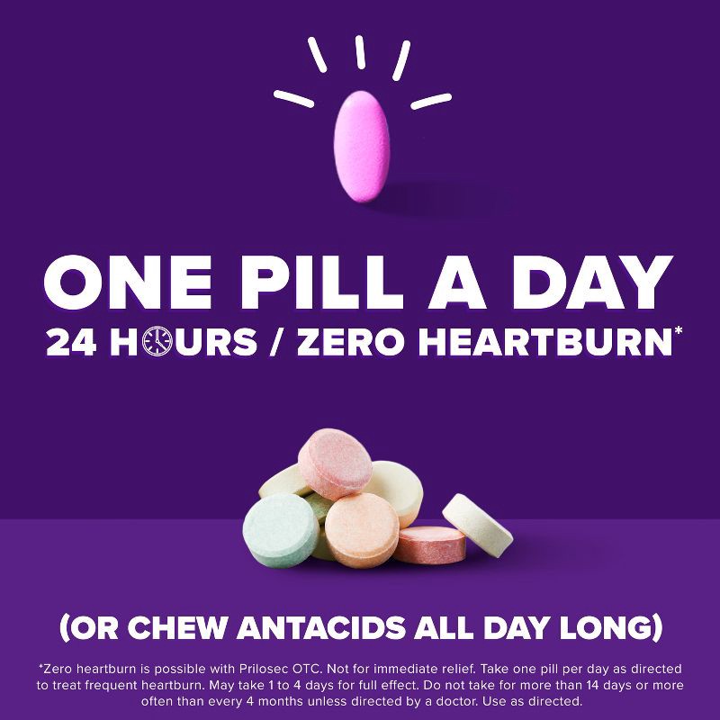 slide 3 of 9, Prilosec OTC Omeprazole 20mg Delayed-Release Acid Reducer for Frequent Heartburn Tablets - 14ct, 14 ct; 20 mg