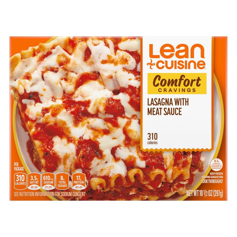 slide 1 of 9, Lean Cuisine Comfort Cravings Frozen Lasagna with Meat Sauce - 10.5oz, 10.5 oz