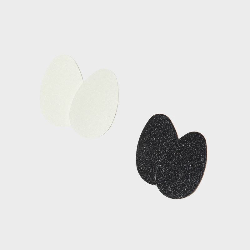 slide 3 of 6, Fab Feet Women's by Foot Petals No-Slip Treads Shoe Pads Black/White - 2 pairs, 1 ct