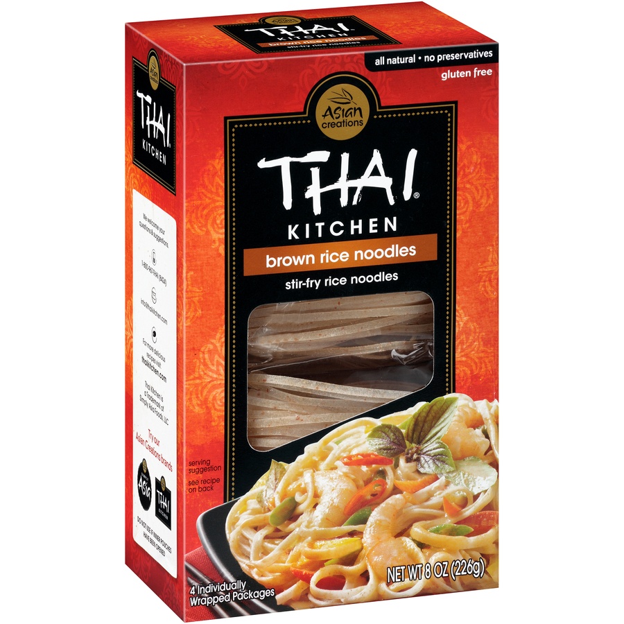 slide 2 of 2, Thai Kitchen Gluten Free Brown Rice Noodles, 8 oz
